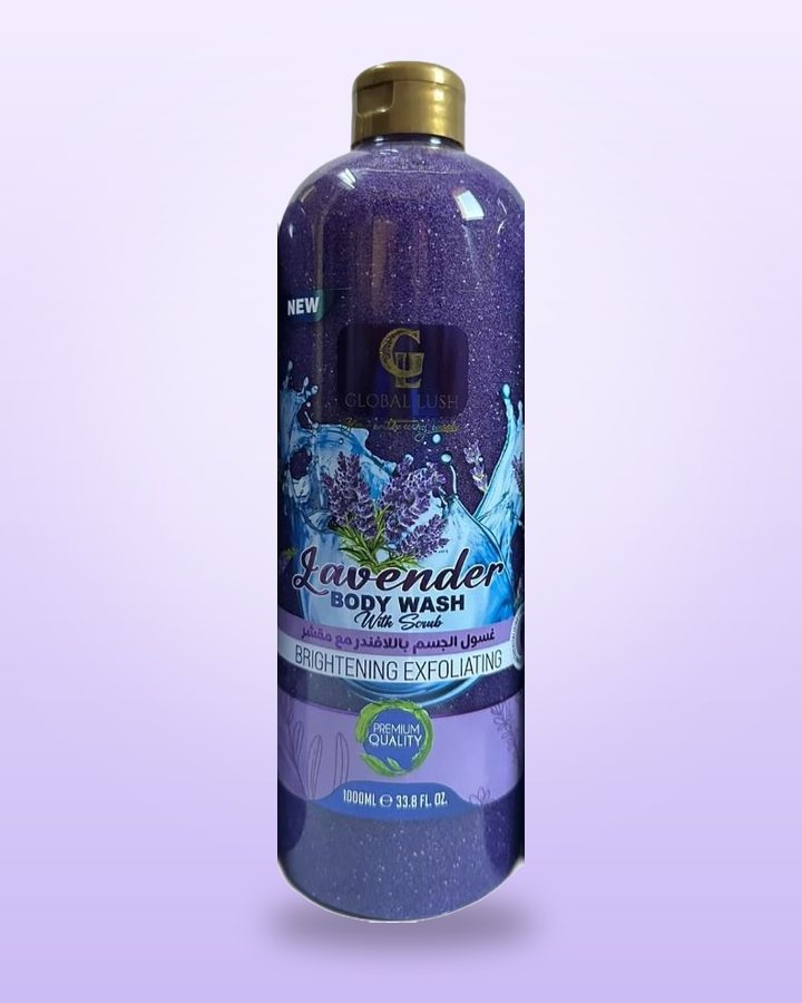 Global Lush Lavender Body Wash with Scrub 1000ml